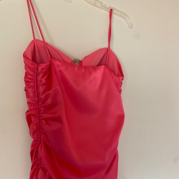 Laura Size 3 Pink Satin Party Dress with Ruffle Skirt - Picture 5 of 9